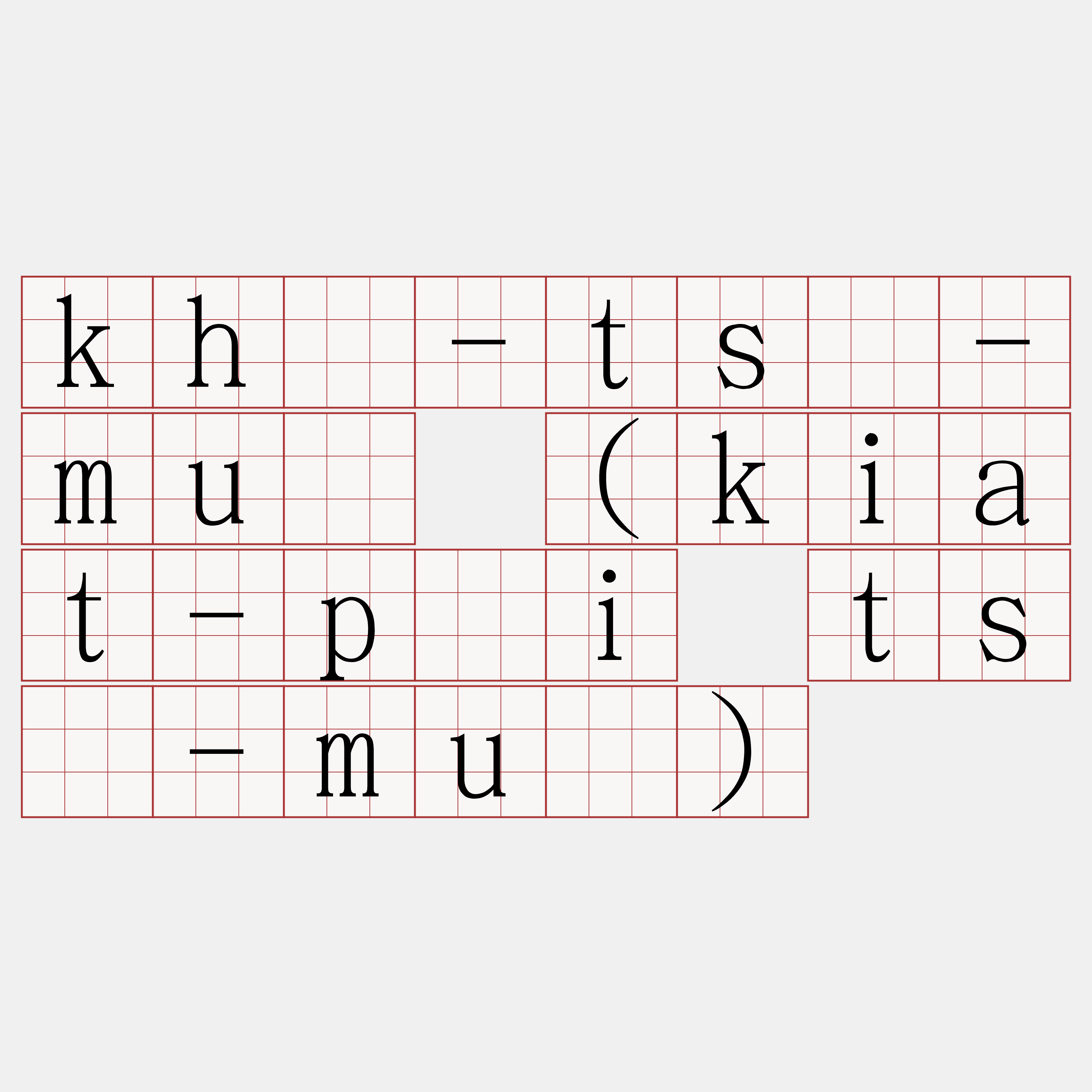 khè-tsí-muē (kiat-pài tsí-muē)